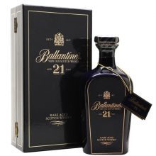 Ballantine's 21 Year Old / Blue Ceramic Decanter Blended Scotch Whisky |