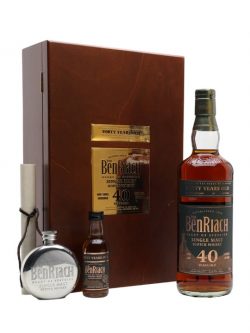 Benriach 40 Year Old + Hip Flask & Miniature Speyside Whisky |
