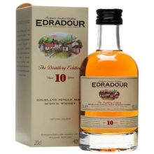 Edradour 10 Year Old / Small Bottle Highland Single Malt Scotch Whisky |