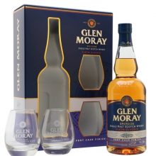 Glen Moray Port Cask Finish / Glass Set Speyside Whisky |
