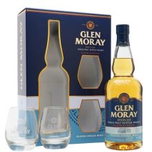 Glen Moray Peated / Glass Set Speyside Single Malt Scotch Whisky |