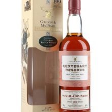 Highland Park 1970 / Centenary Reserve / Gordon & Macphail Island Whisky |