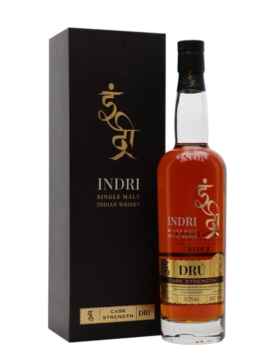 Indri Dru Ex Bourbon Cask Strength Single Malt Indian Whisky |
