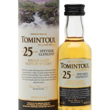 Tomintoul 25 Year Old Miniature Speyside Single Malt Scotch Whisky |
